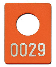 Garderobenmarke-orange-silber