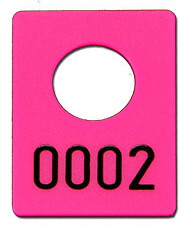 Garderobenmarke-pink-schwarz